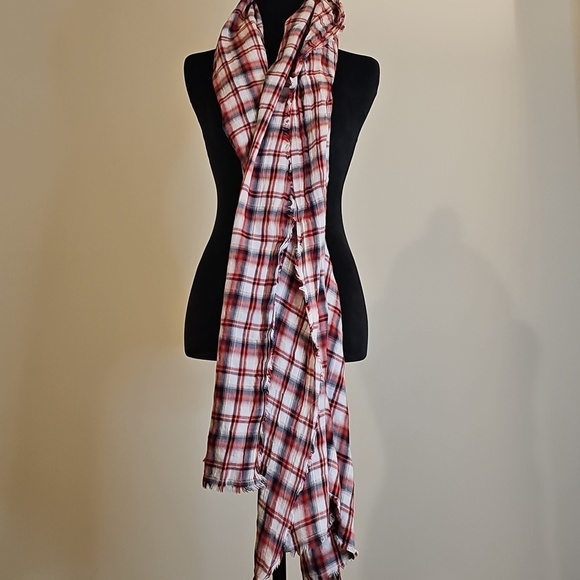 GAP Accessories - GAP Red and White Plaid Scarf